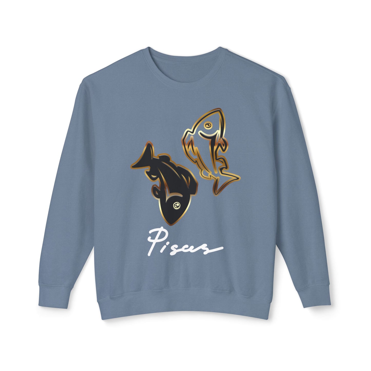 Pisces Fish, Unisex Lightweight Crewneck Sweatshirt