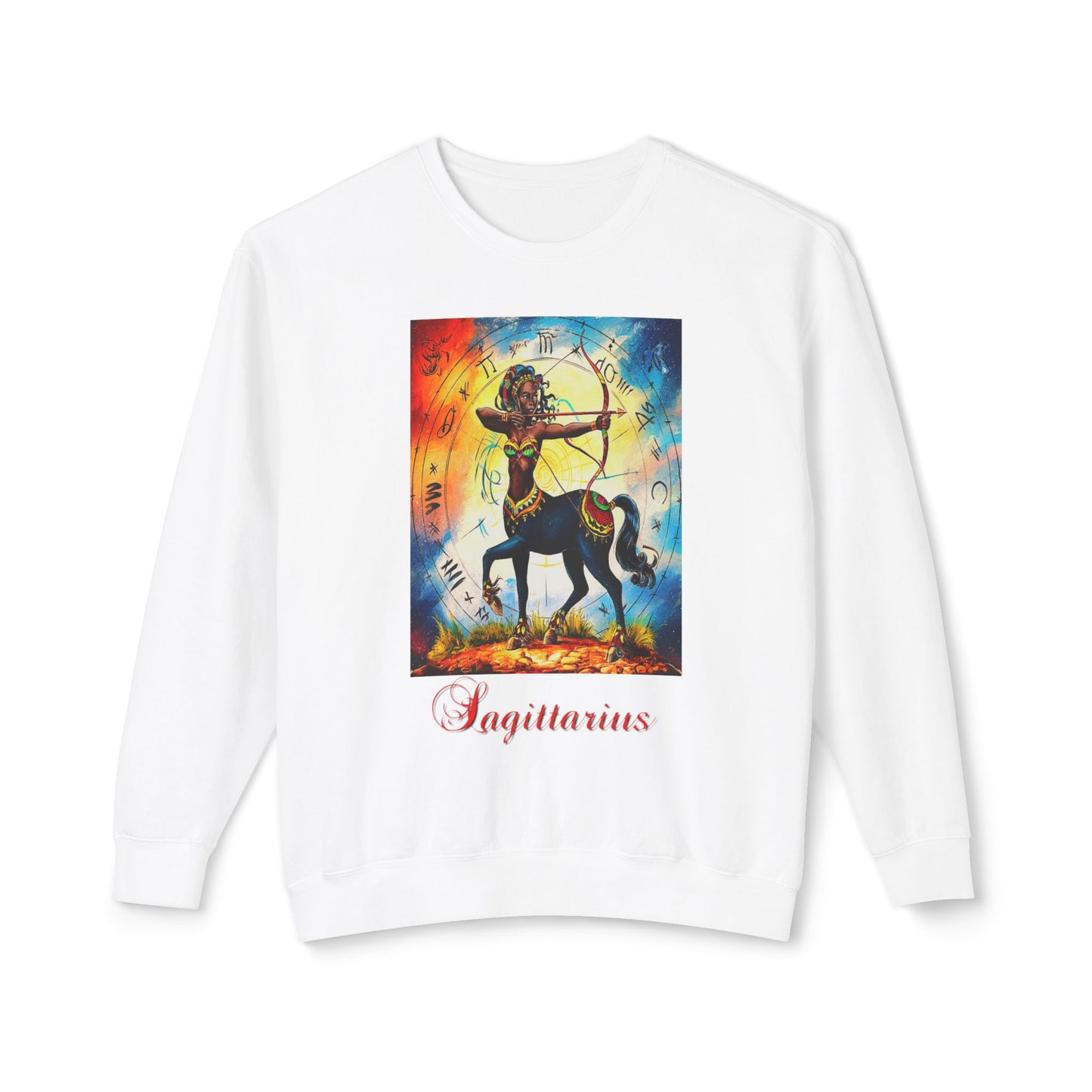 Sagittarius, Unisex Lightweight Crewneck Sweatshirt