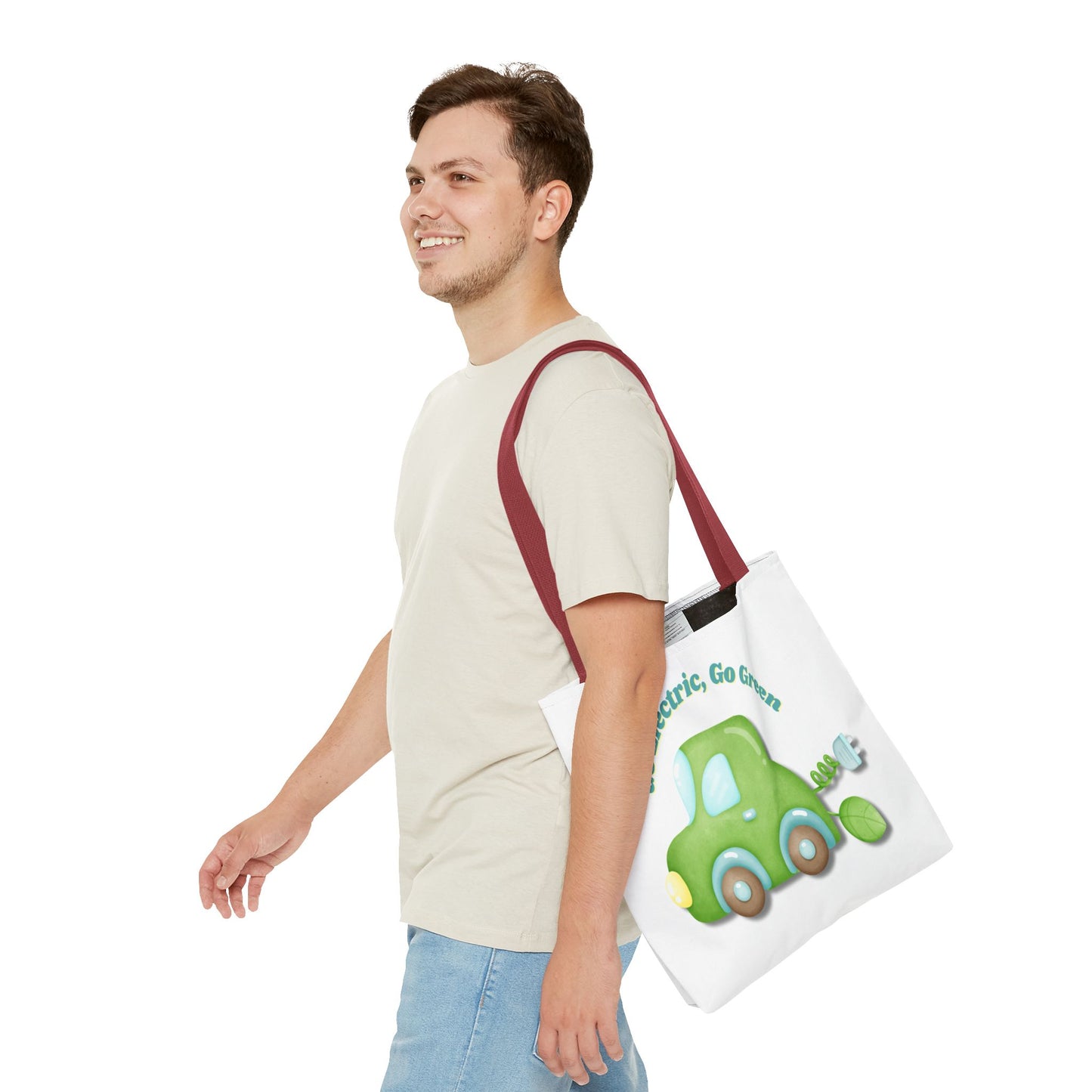 Go Electric, Go Green Tote Bag, 3 Sizes