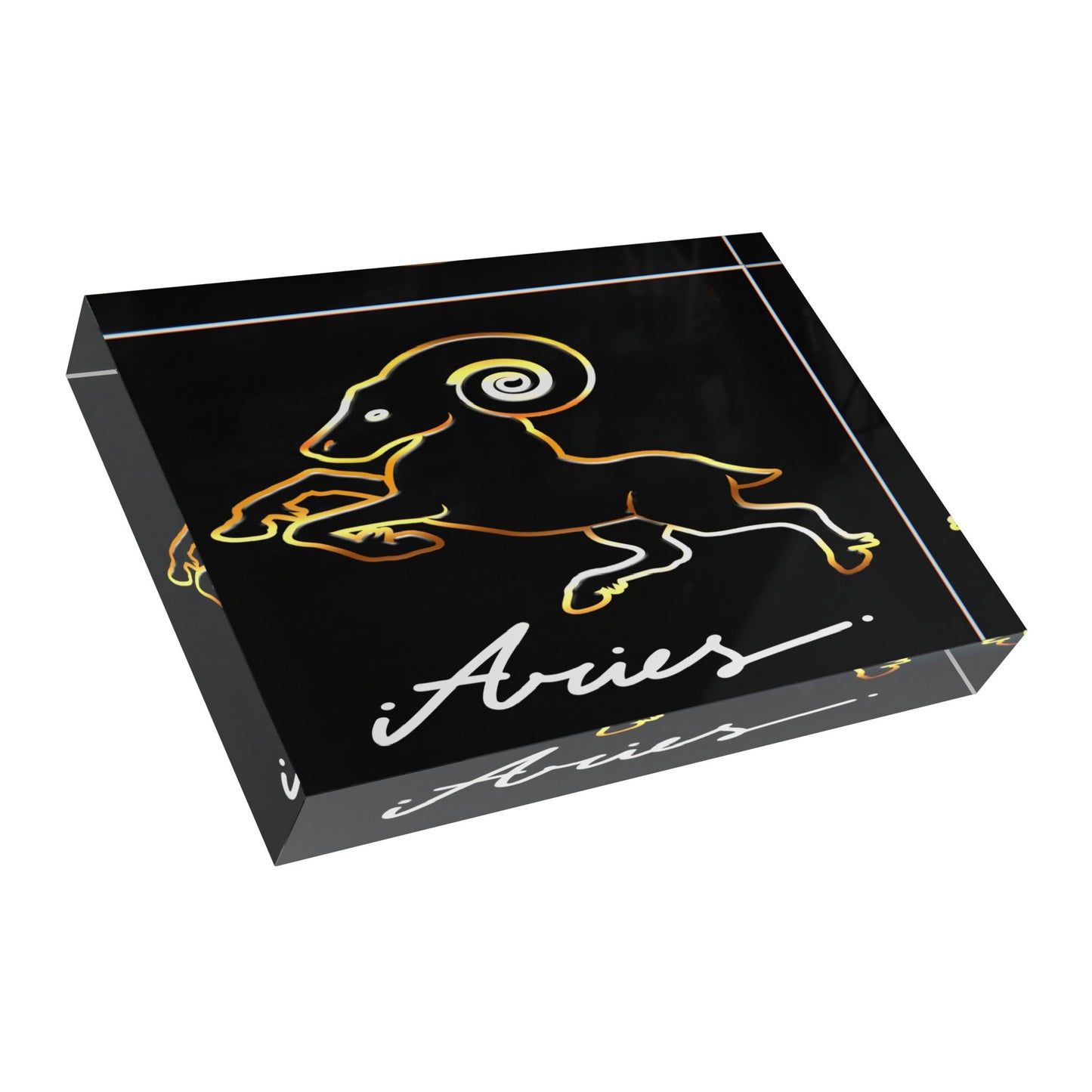 Aries Ram Photo Block, Black