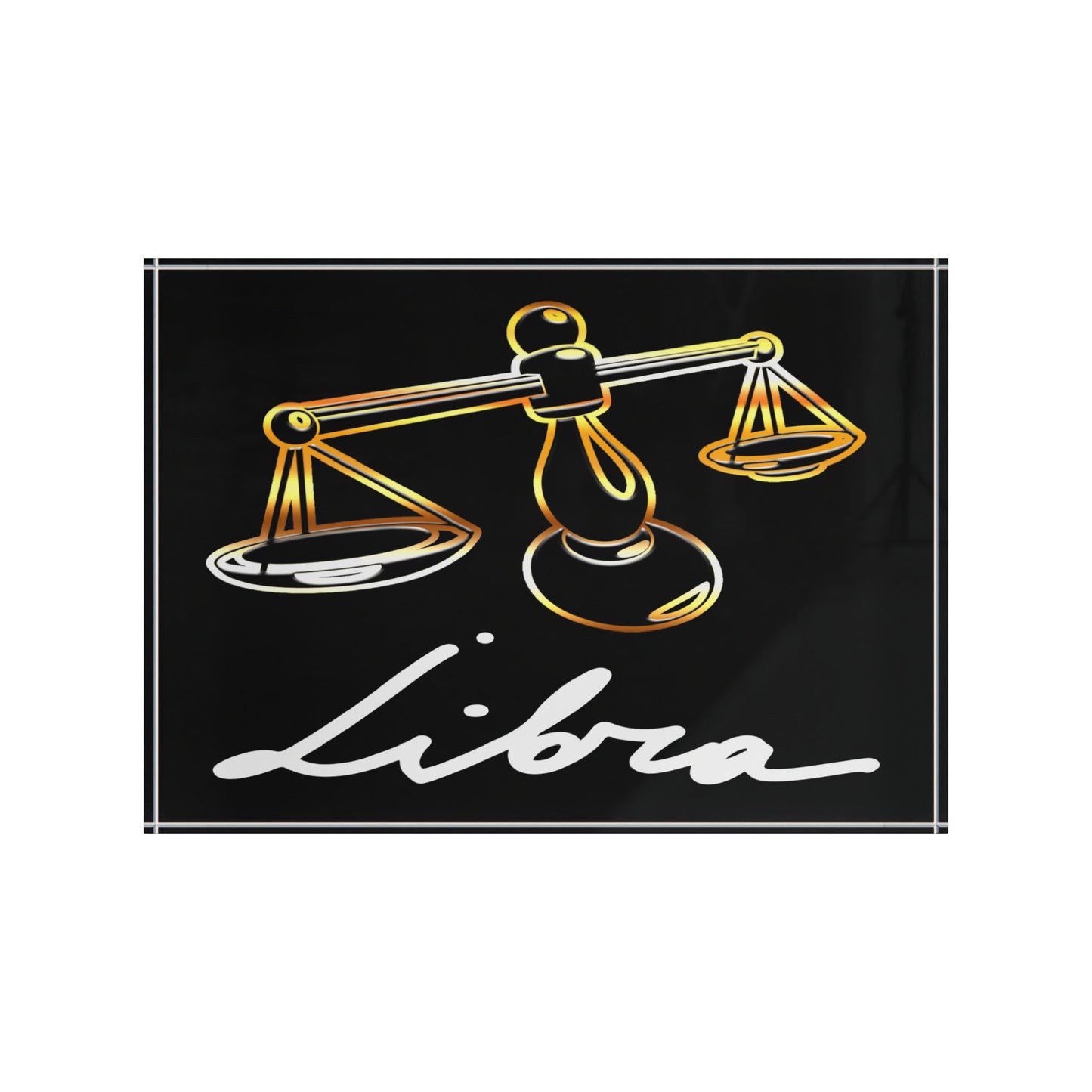 Libra Scales Photo Block, Black