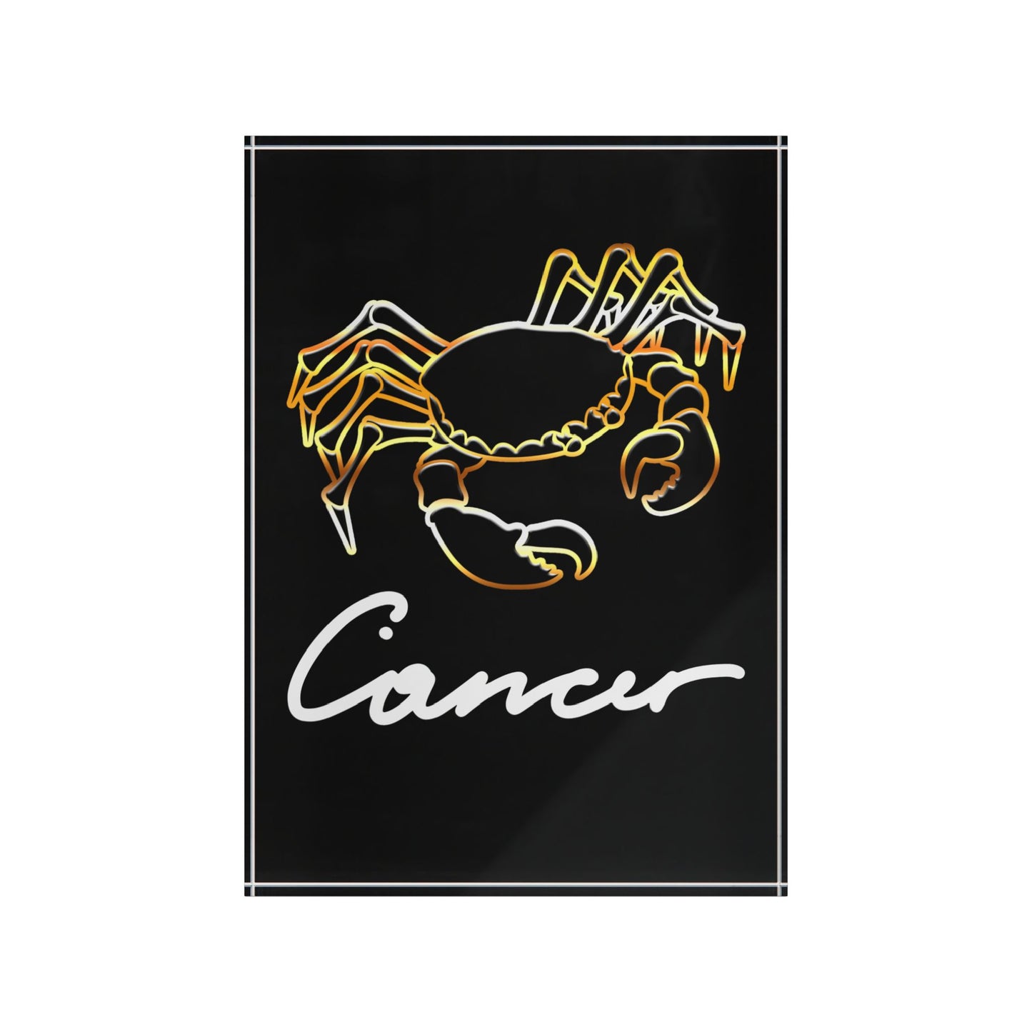 Cancer Crab Photo Block, Black