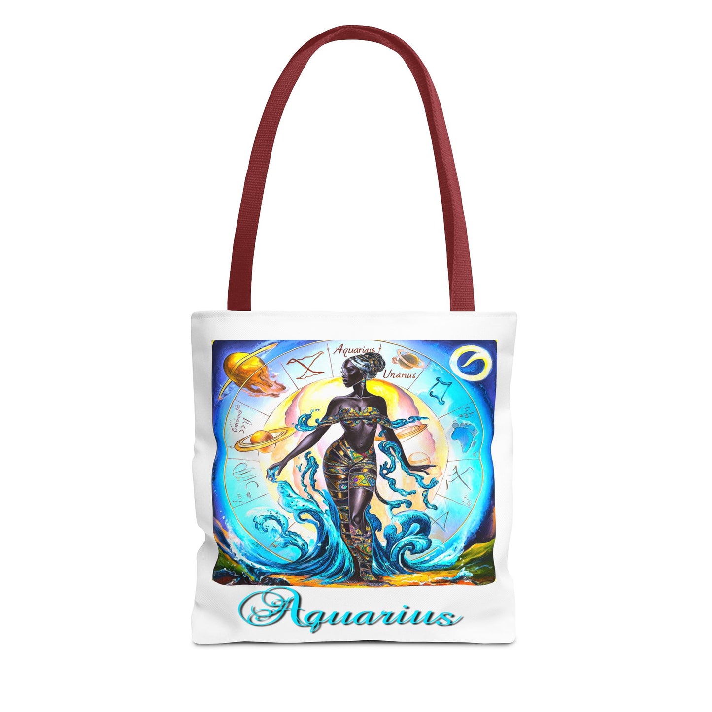 Aquarius White Tote Bag, 3 Sizes