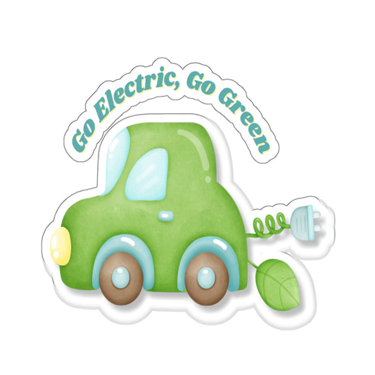 Go Electric, Go Green, Kiss-Cut Stickers