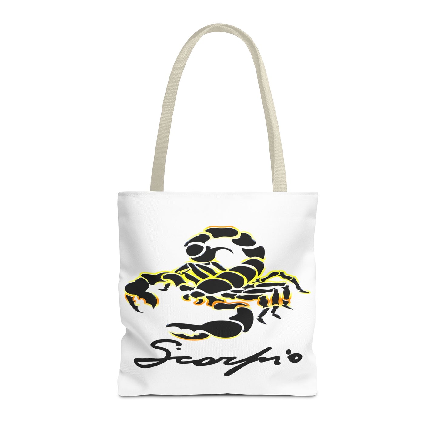 Scorpio Scorpion White Tote Bag, 3 Sizes