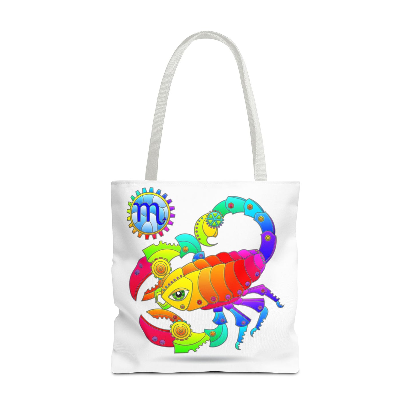 Scorpio Rainbow Steampunk, White Tote Bag