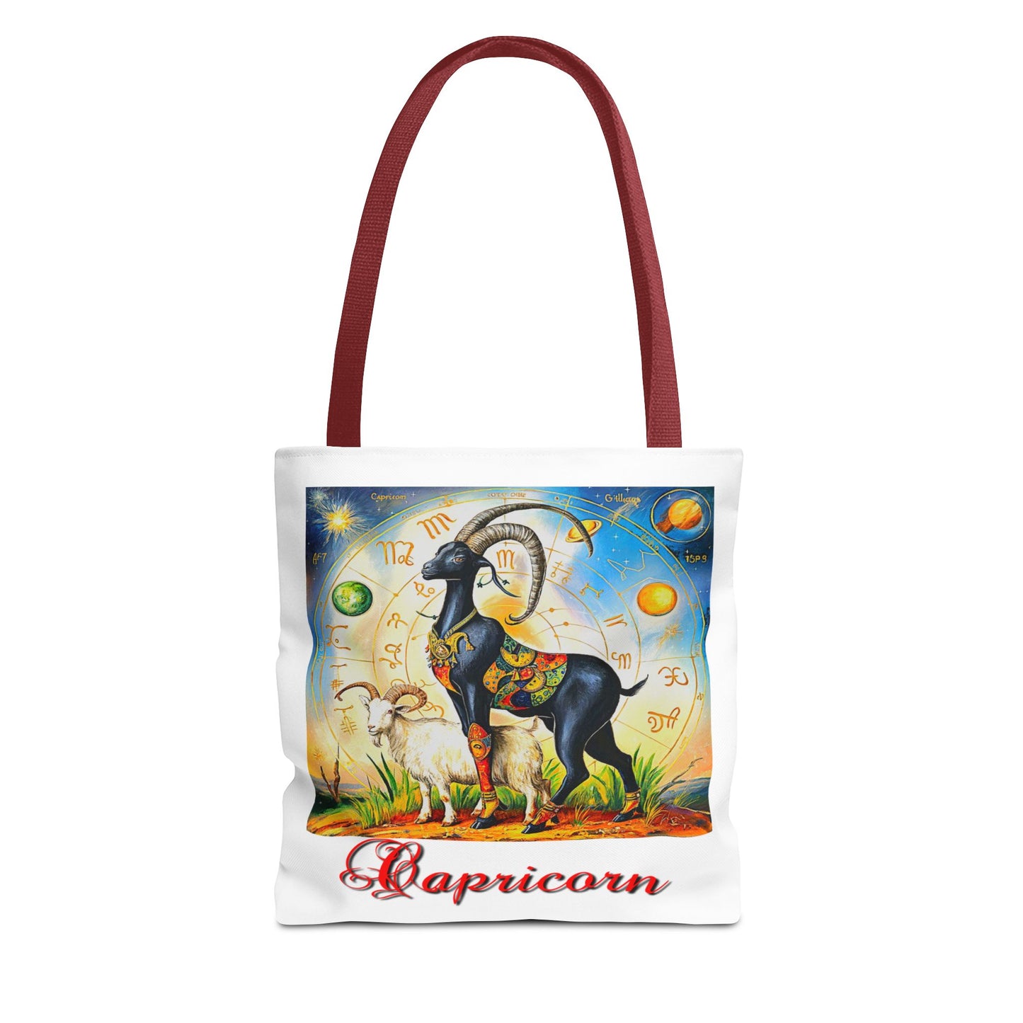 Capricorn White Tote Bag, 3 Sizes