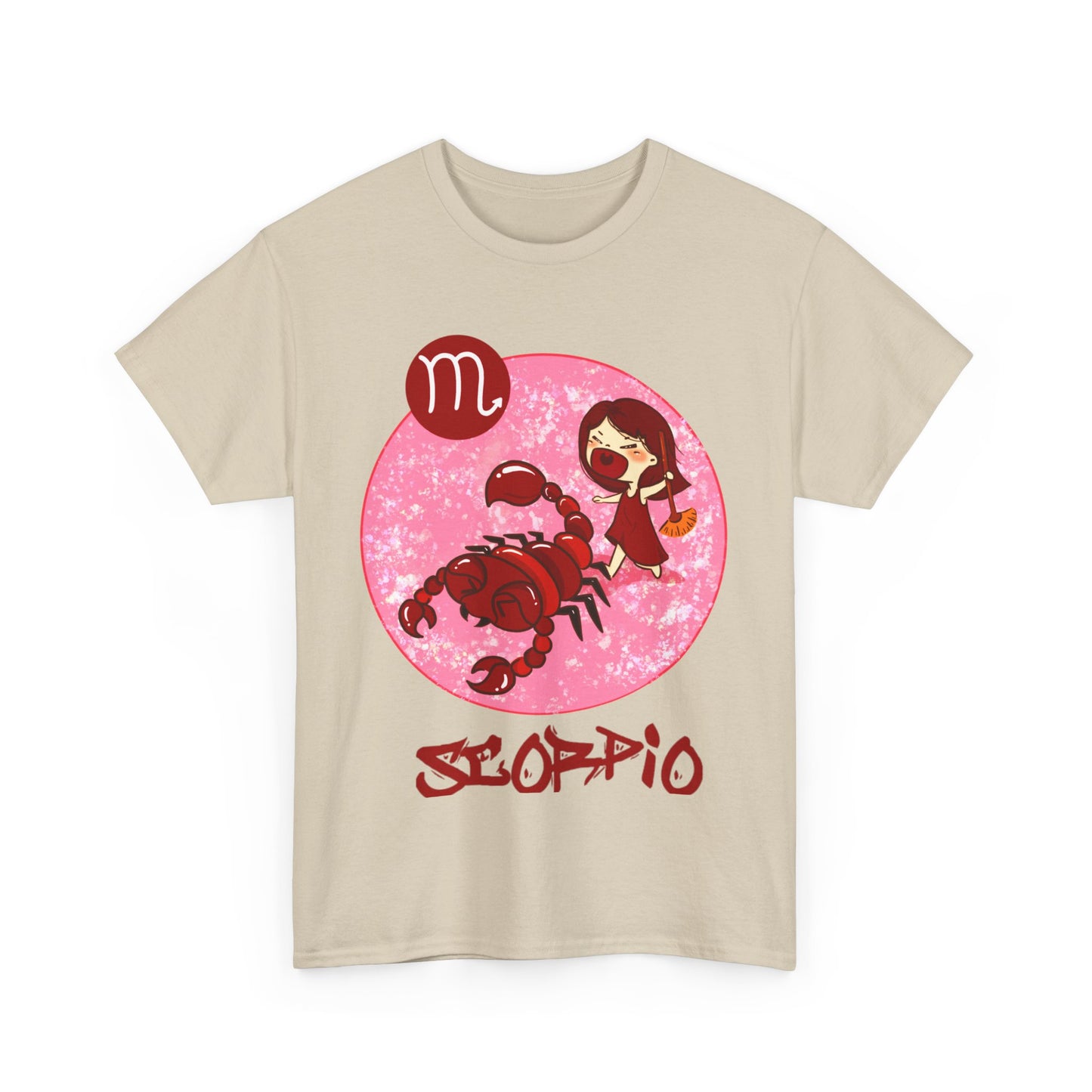 Scorpio Chibi Girl & Scorpion, Unisex Heavy Cotton Tee