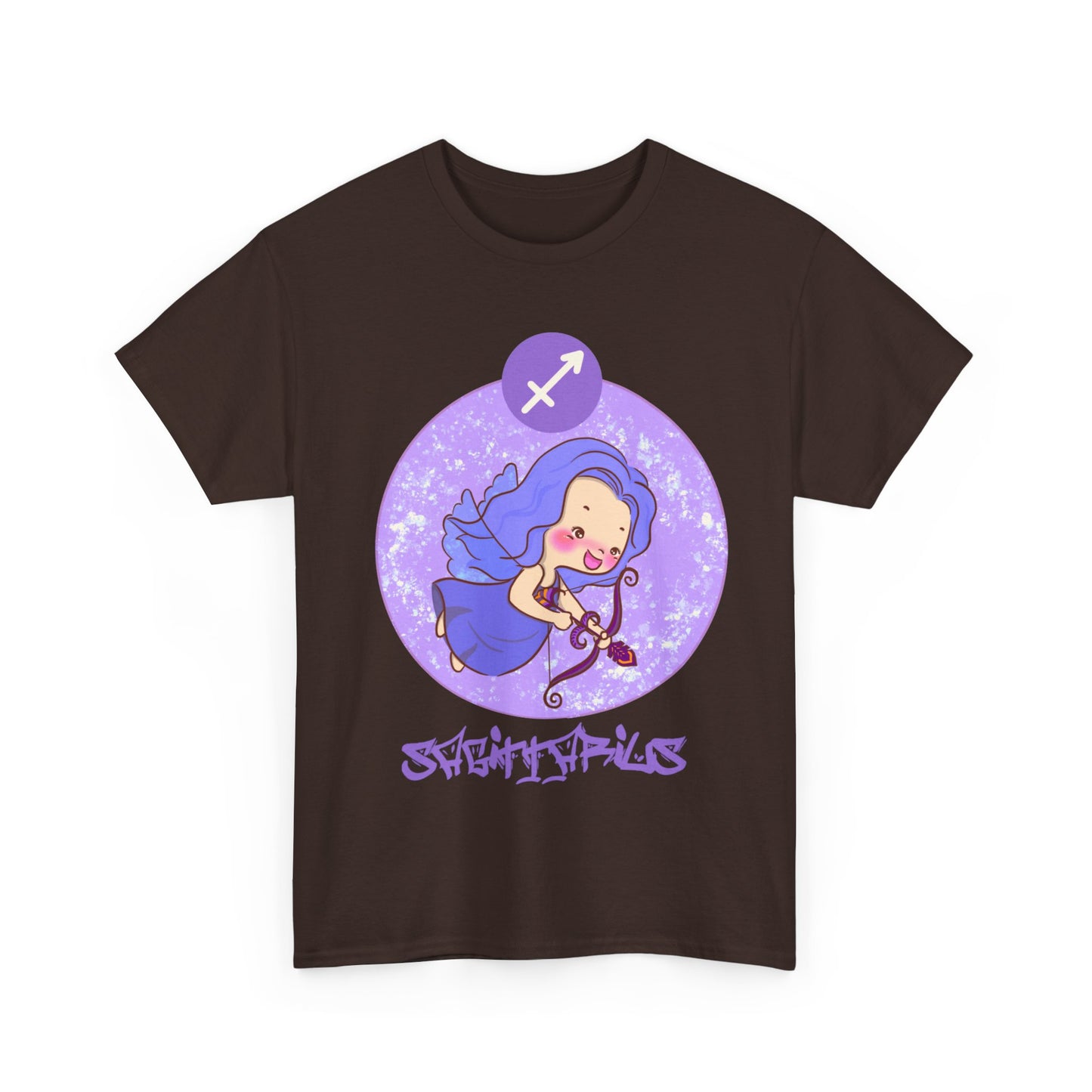 Sagittarius Chibi Archer, Unisex Heavy Cotton Tee