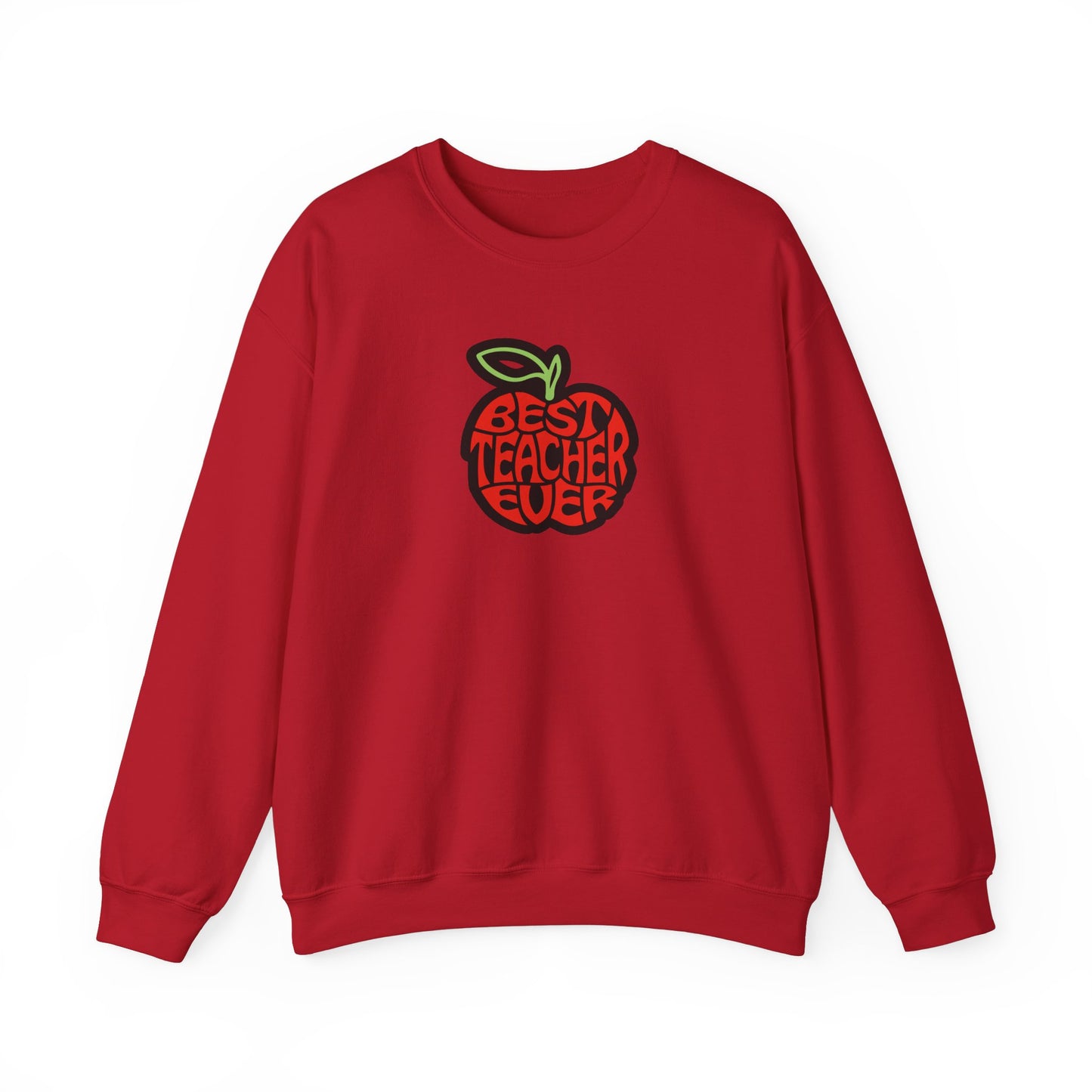 Best Teacher Ever (Red Apple) Unisex Heavy Blend™ Crewneck Sweatshirt