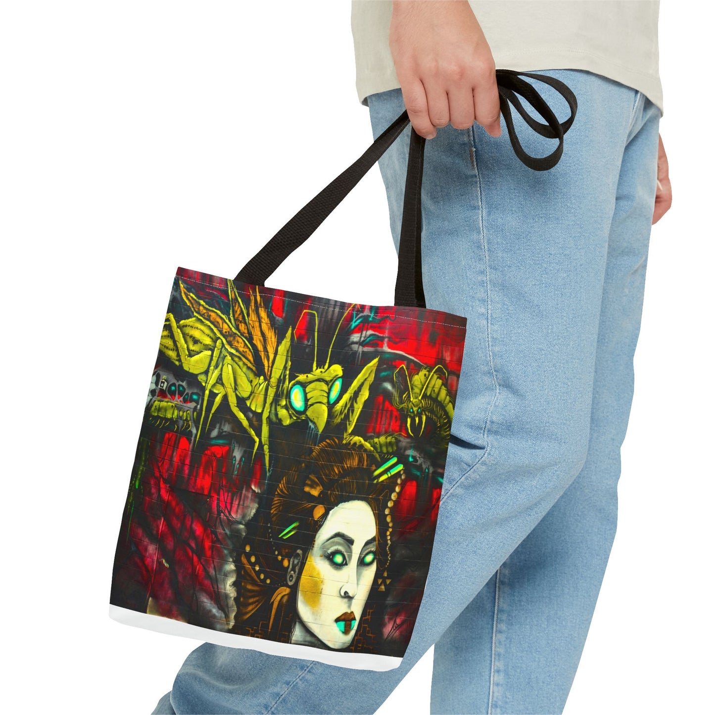 Alien Grasshopper Tote Bag, 3 Sizes