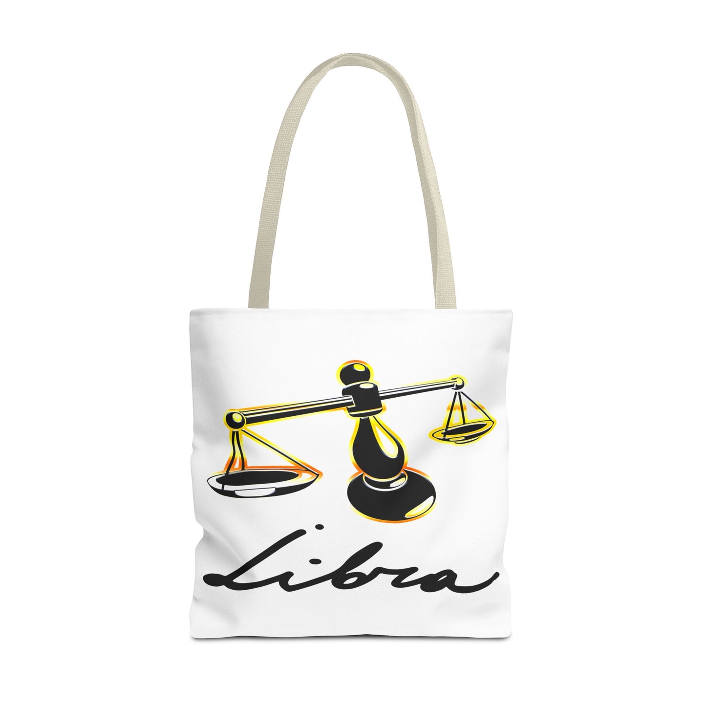 Libra Scales White Tote Bag, 3 Sizes