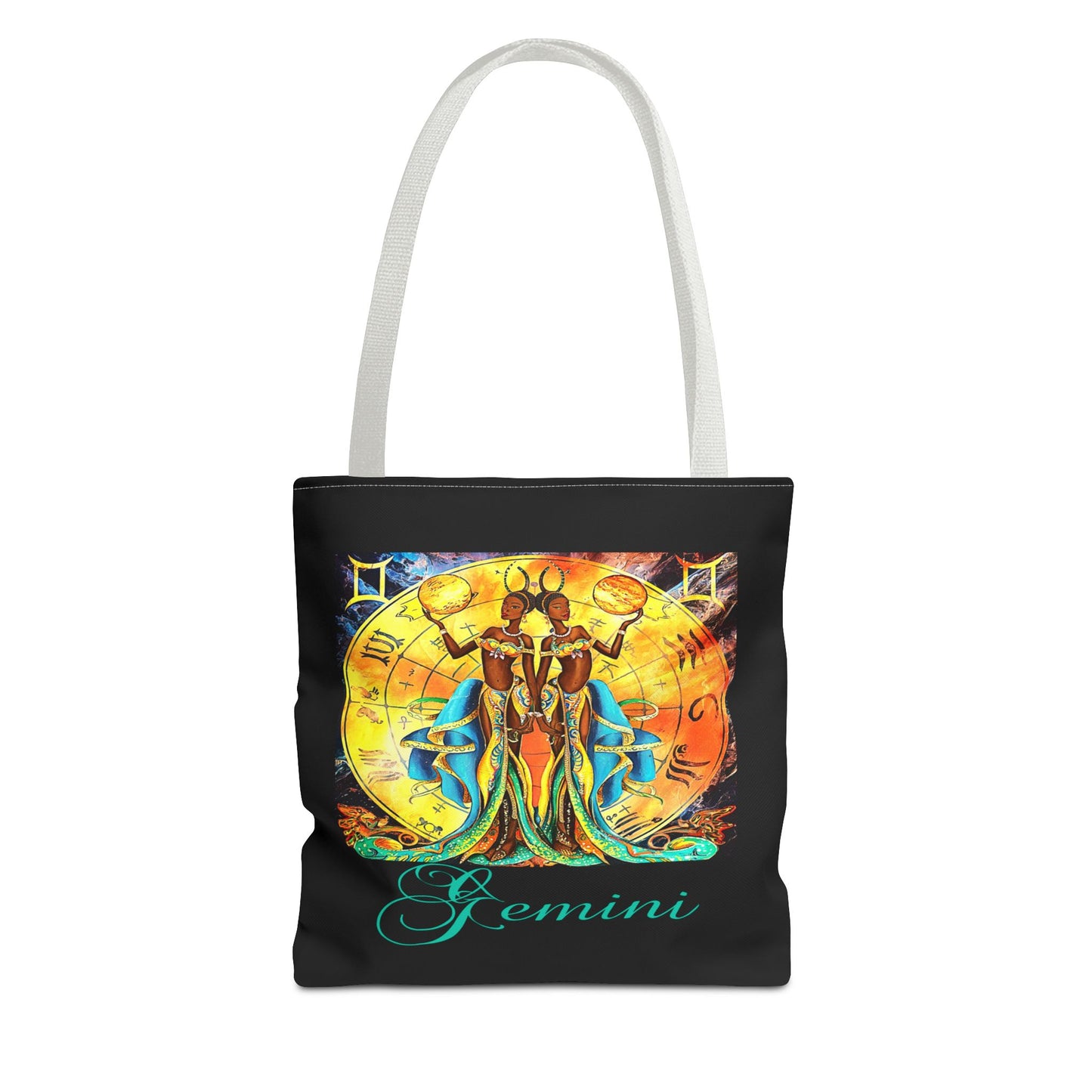 Gemini II Black Tote Bag, 3 Sizes