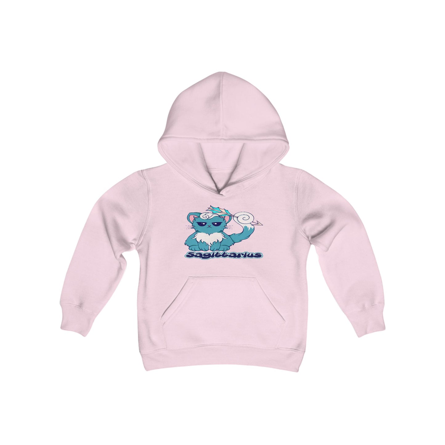 SagittariusAnime Cat, Youth Heavy Blend Hooded Sweatshirt