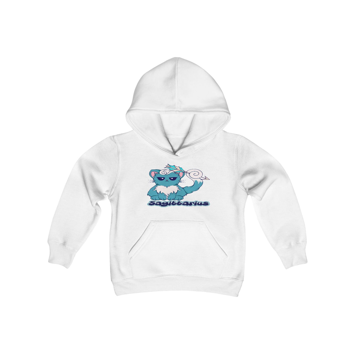 SagittariusAnime Cat, Youth Heavy Blend Hooded Sweatshirt