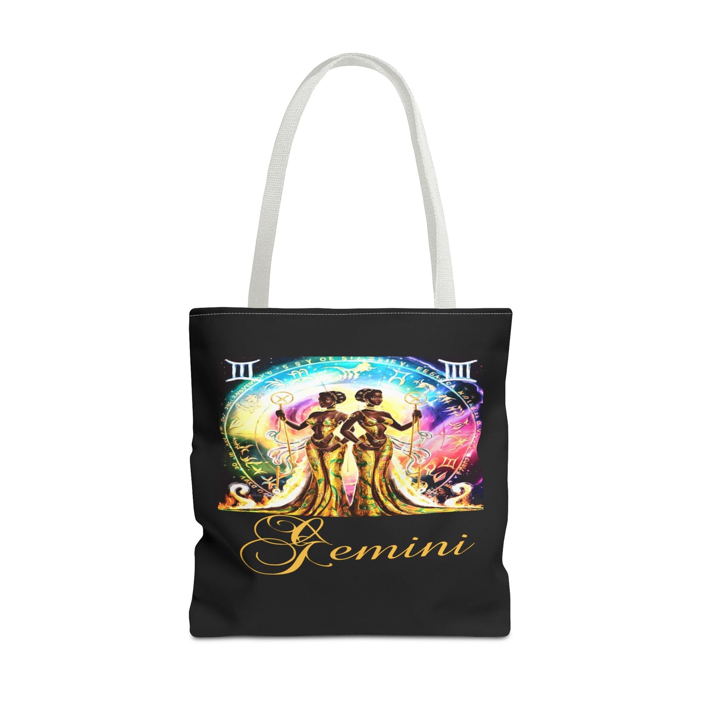 Gemini I Black Tote Bag, 3 Sizes