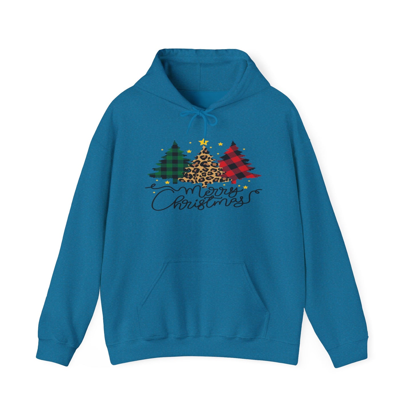 Patchwork Christmas Trees, Unisex Heavy Blend™ Hooded Sweatshirt