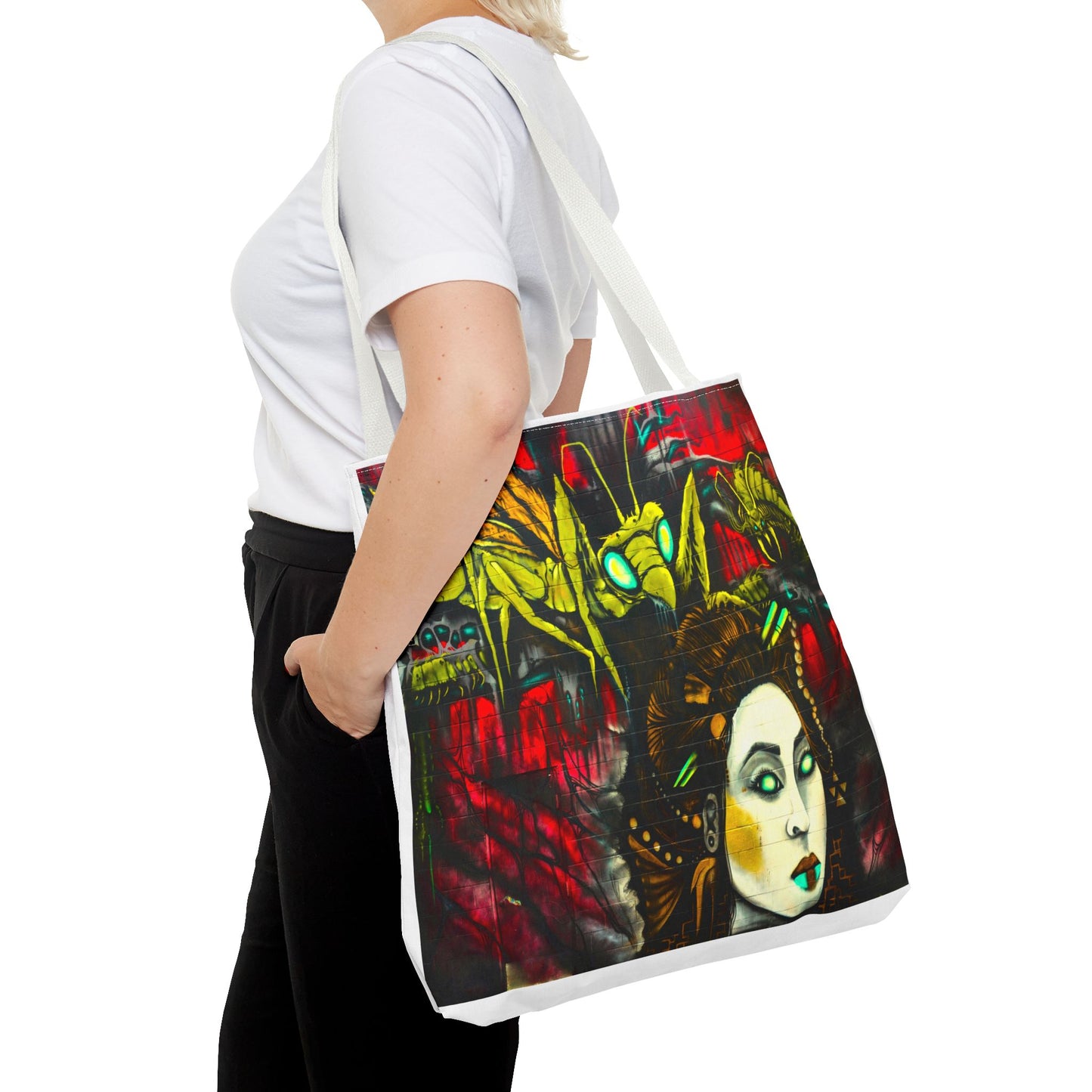 Alien Grasshopper Tote Bag, 3 Sizes