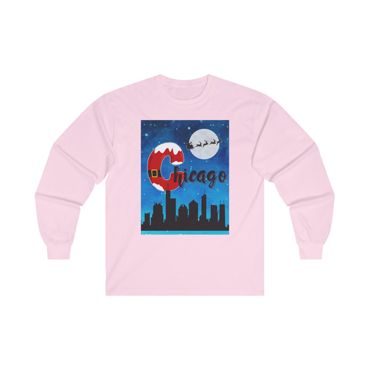 Santa in Chicago, Unisex Ultra Cotton Long Sleeve Tee