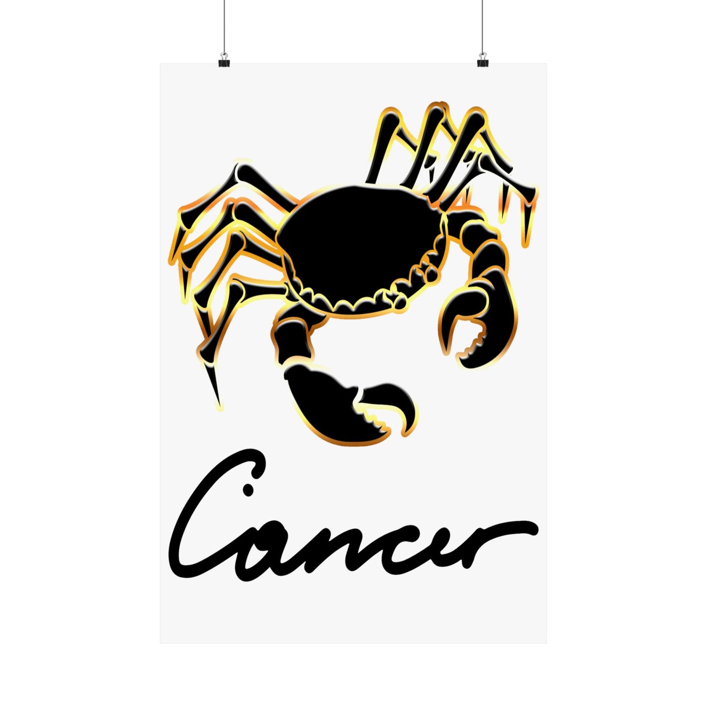 Cancer Crab, Matte Vertical Posters (White)