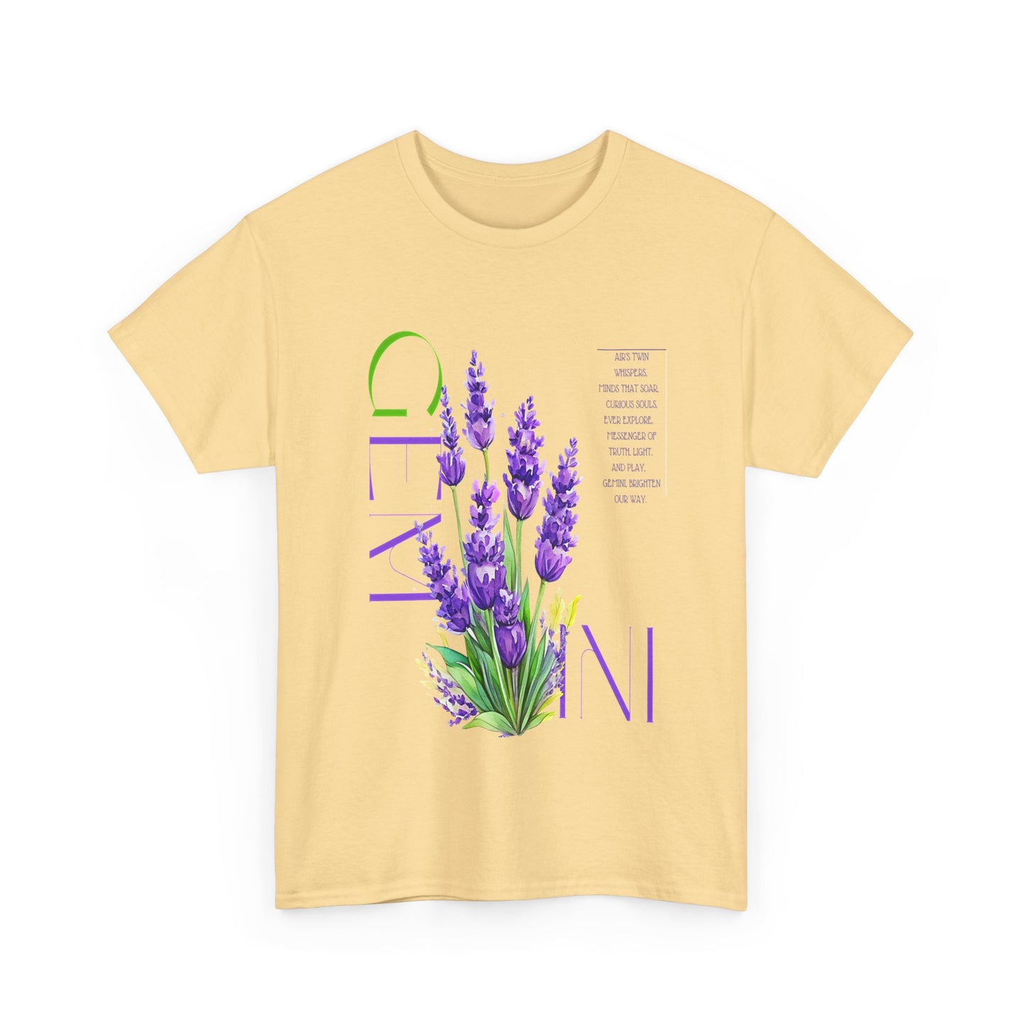 Gemini Lavender, Unisex Heavy Cotton Tee