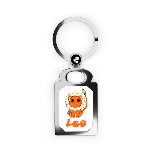 Leo Anime Cat, Rectangle Photo Keyring