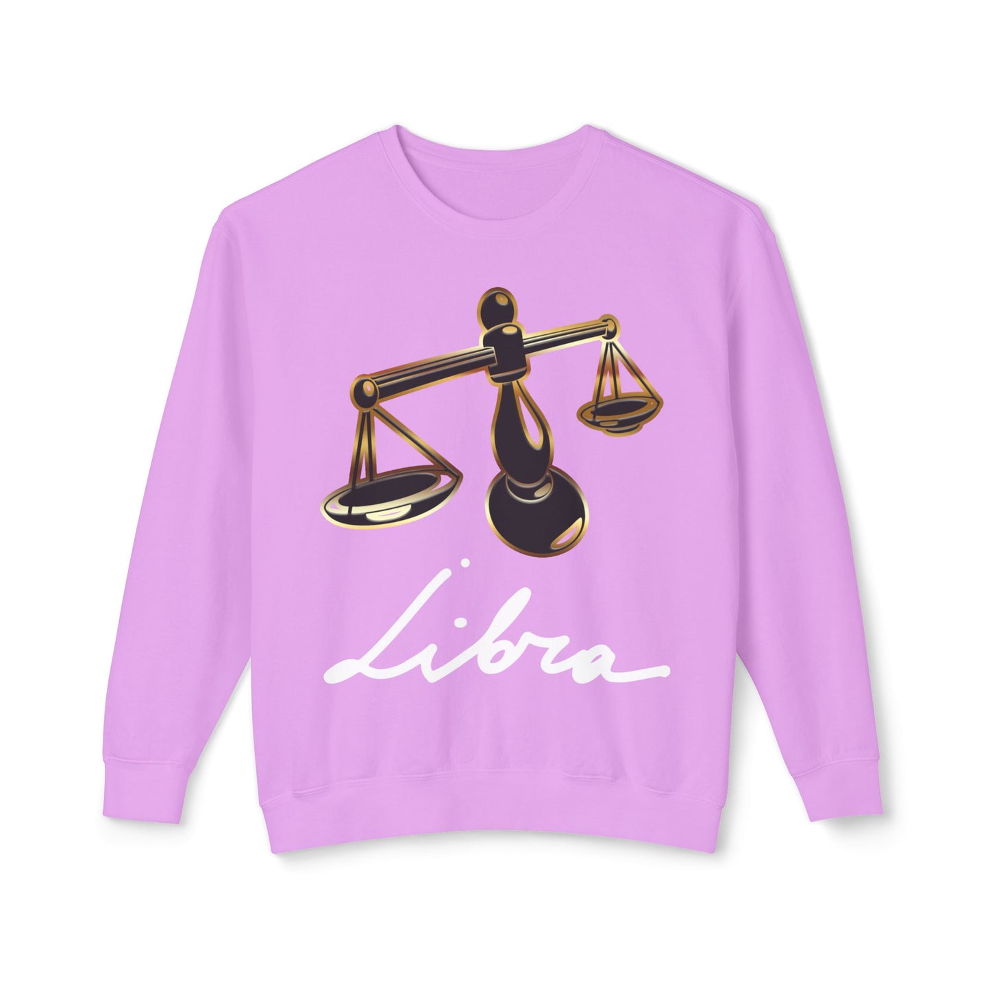 Libra Scales, Unisex Lightweight Crewneck Sweatshirt