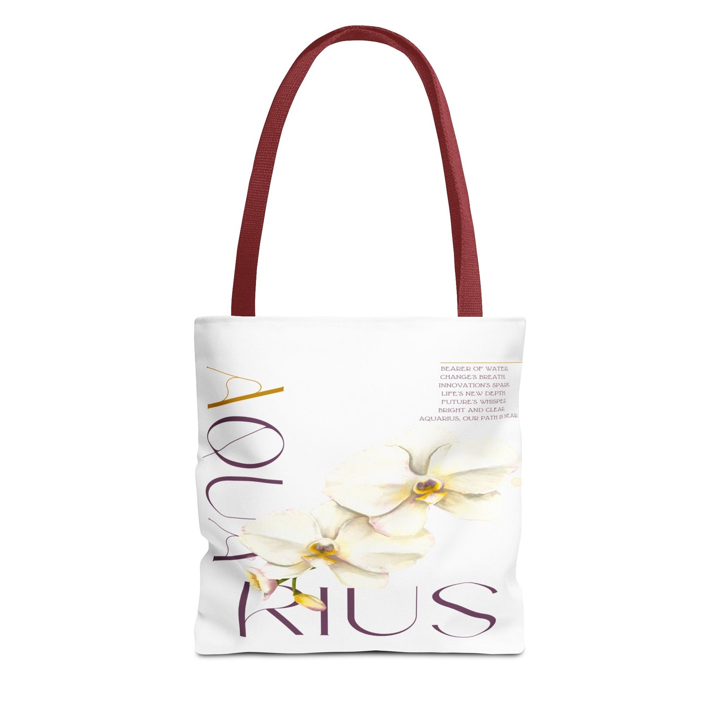 Aquarius Orchids White Tote Bag, 3 Sizes