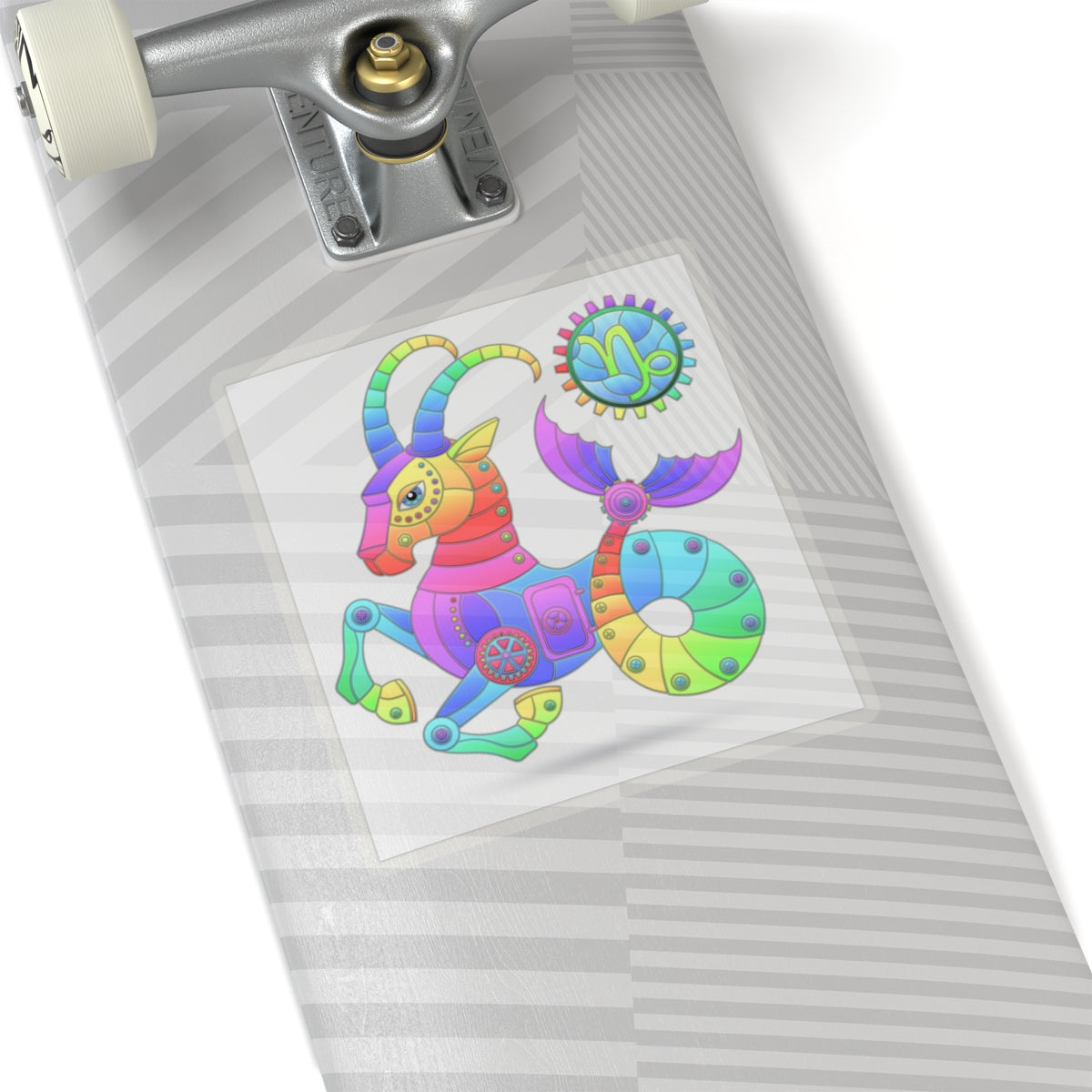 Capricorn Rainbow Steampunk, Kiss-Cut Stickers