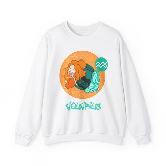 Aquarius Chibi Water Bearer, Unisex Heavy Blend™ Crewneck Sweatshirt