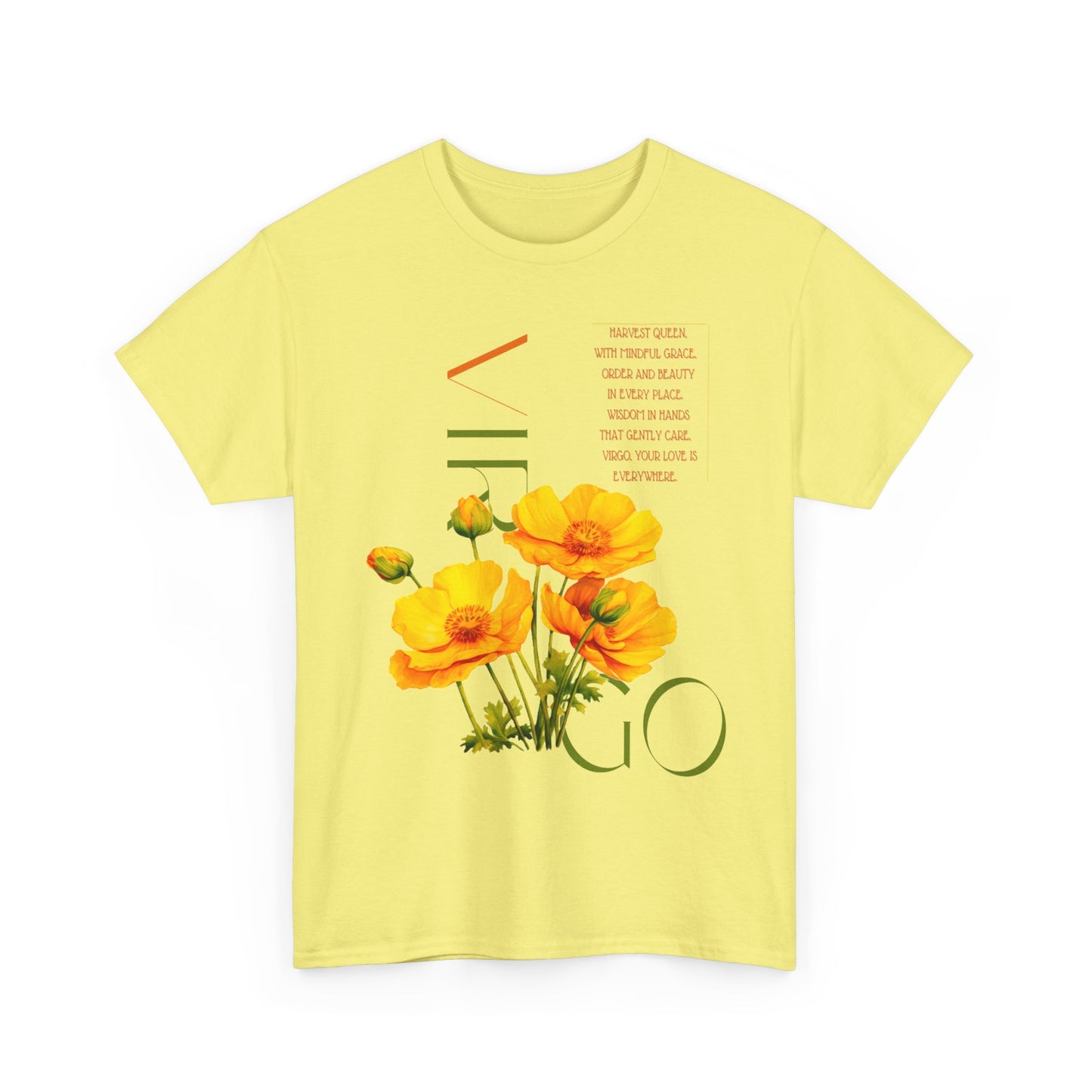 Virgo Buttercup, Unisex Heavy Cotton Tee