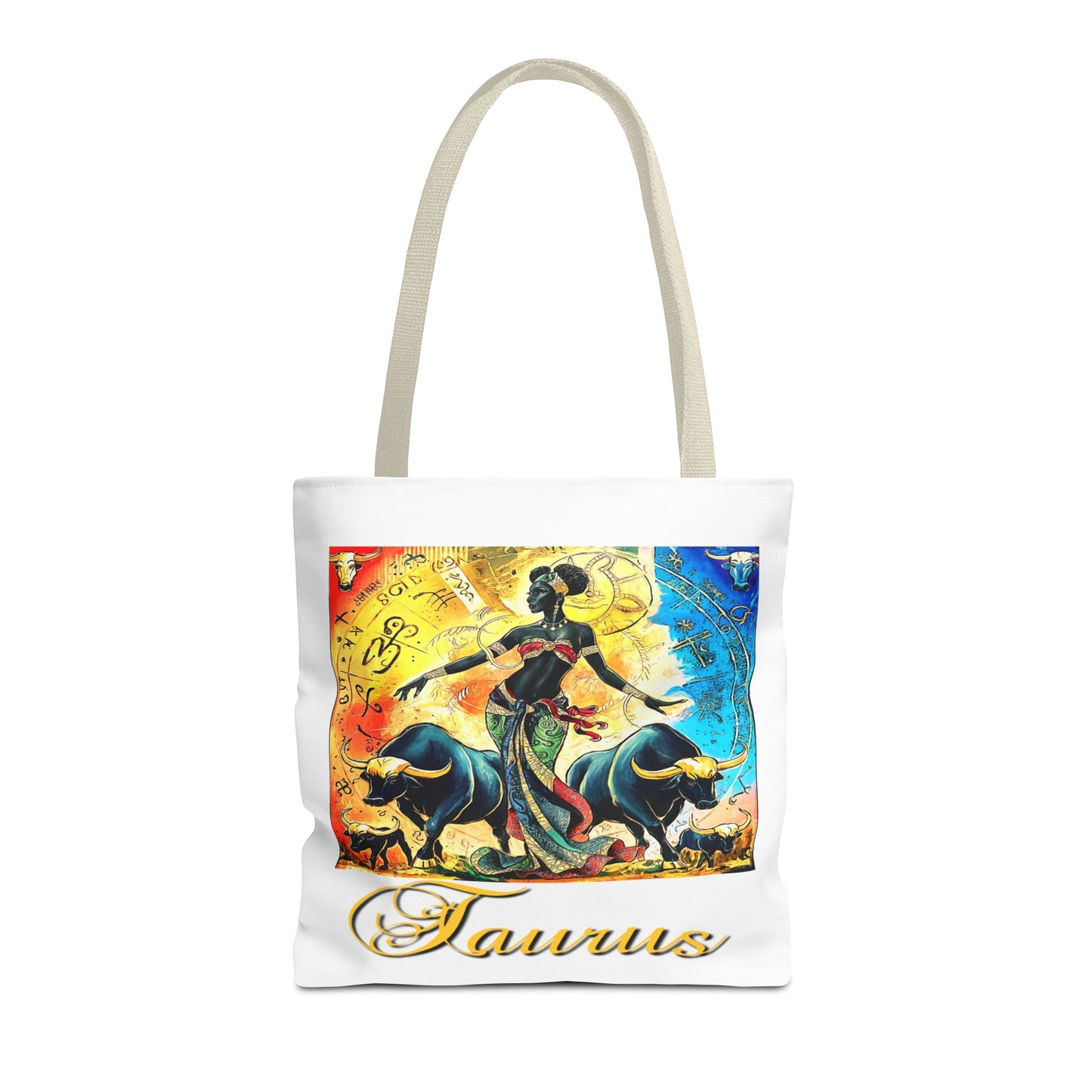 Taurus White Tote Bag, 3 Sizes