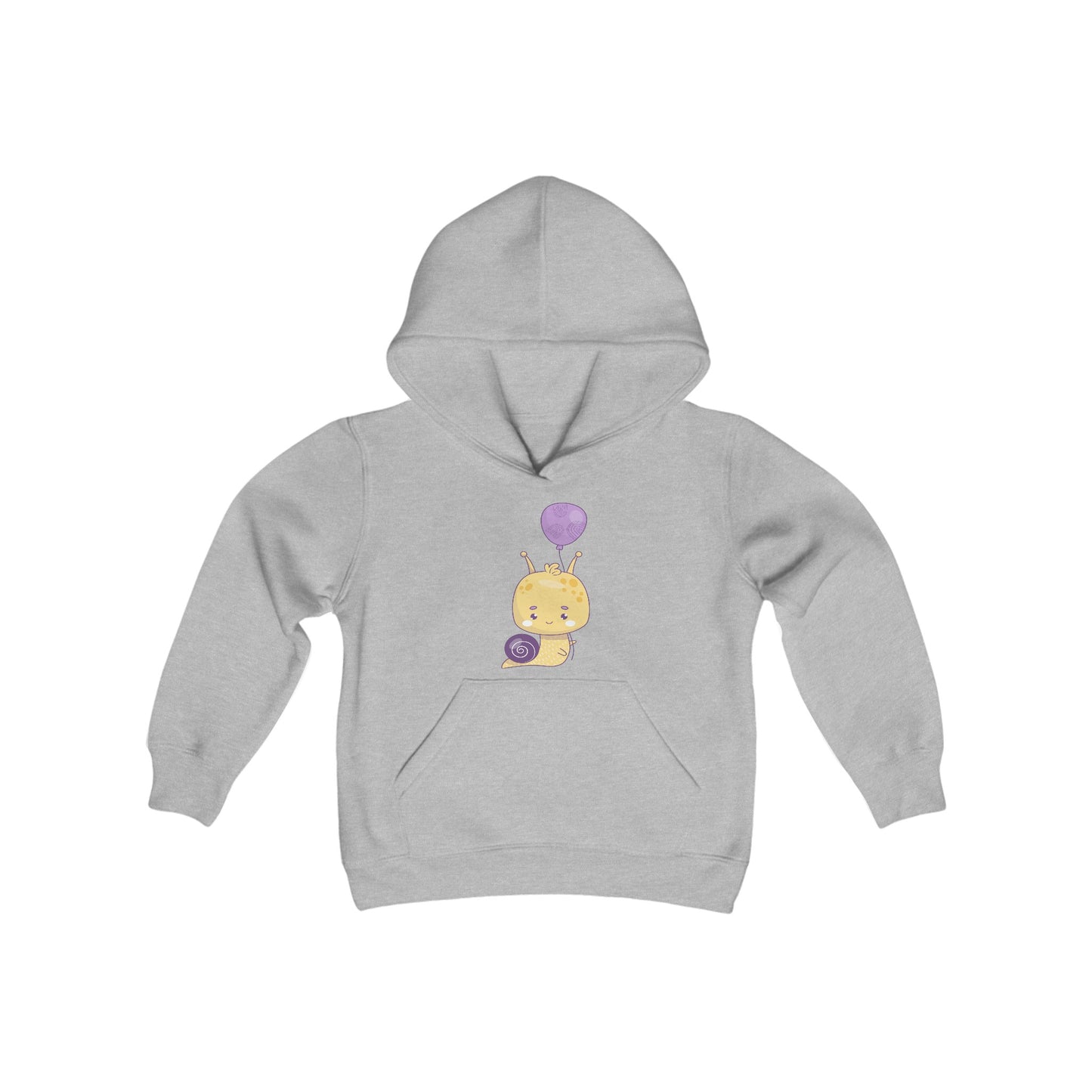 Purple Birthday Snail, Youth Heavy Blend Hooded Sweatshirt