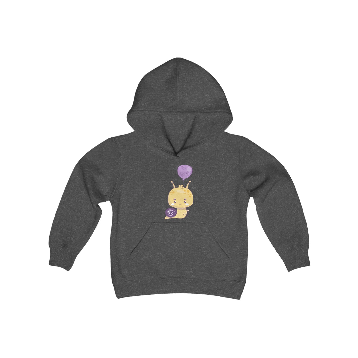 Purple Birthday Snail, Youth Heavy Blend Hooded Sweatshirt