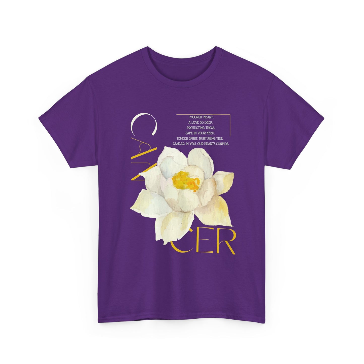 Cancer White Lotus, Unisex Heavy Cotton Tee