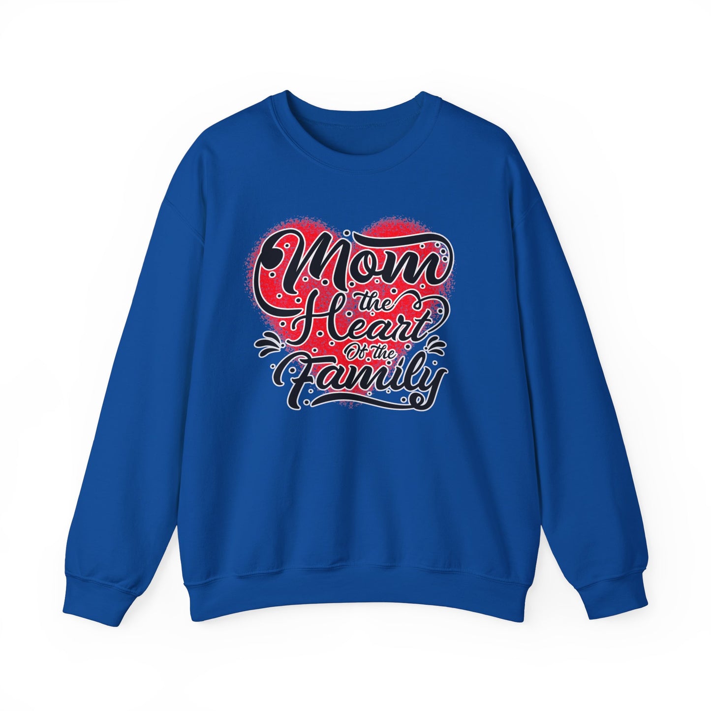 Mom, the Heart of the Family, Unisex Heavy Blend™ Crewneck Sweatshirt