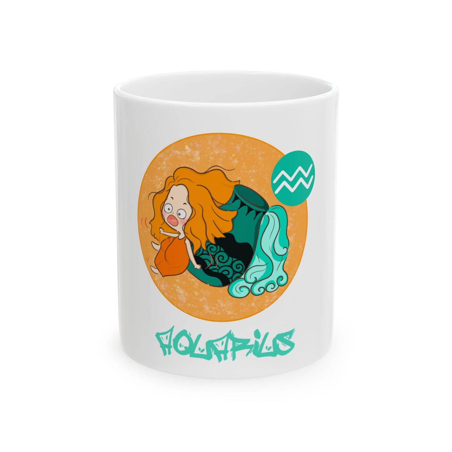 Aquarius Chibi Water Bearer, Ceramic Mug (11oz, 15oz)