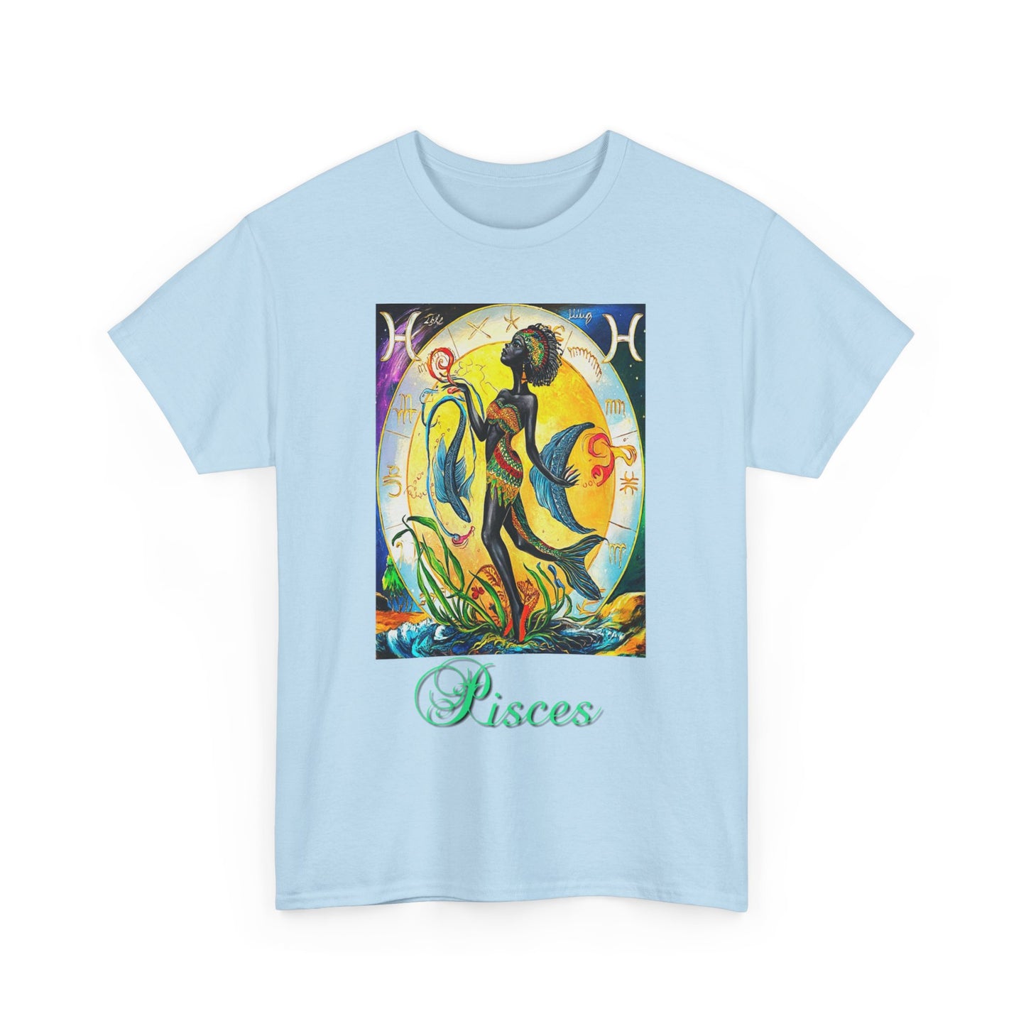 Pisces, Unisex Heavy Cotton Tee