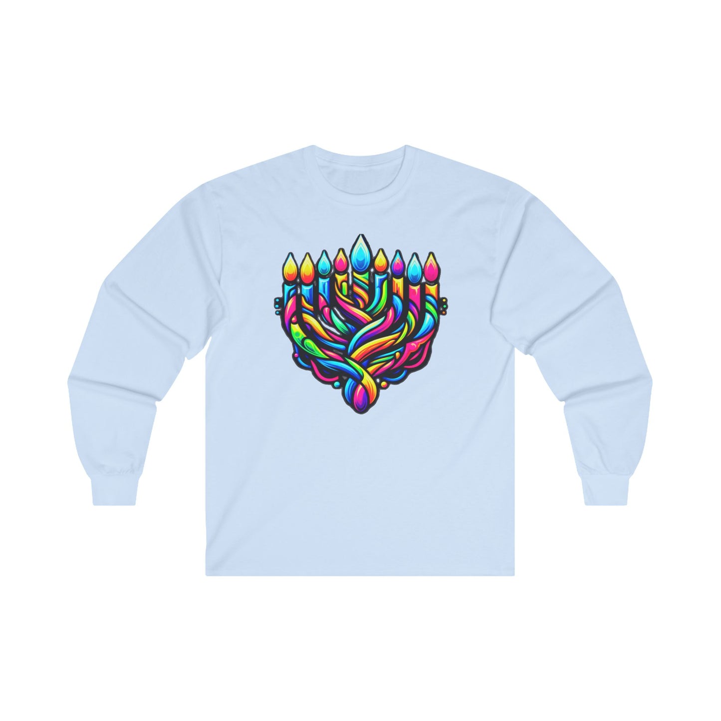 Chanuka Menorah, Unisex Ultra Cotton Long Sleeve Tee