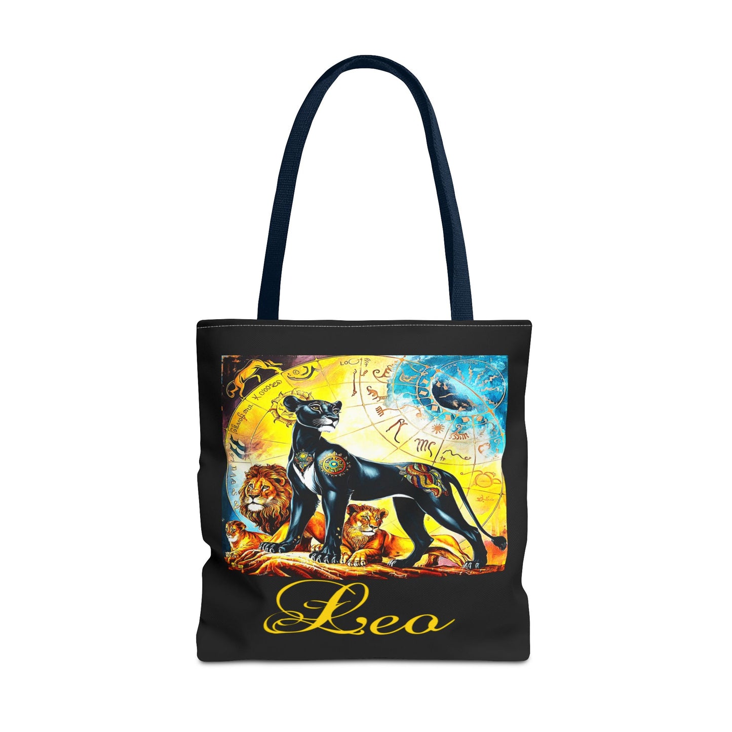 Leo Black Tote Bag, 3 Sizes