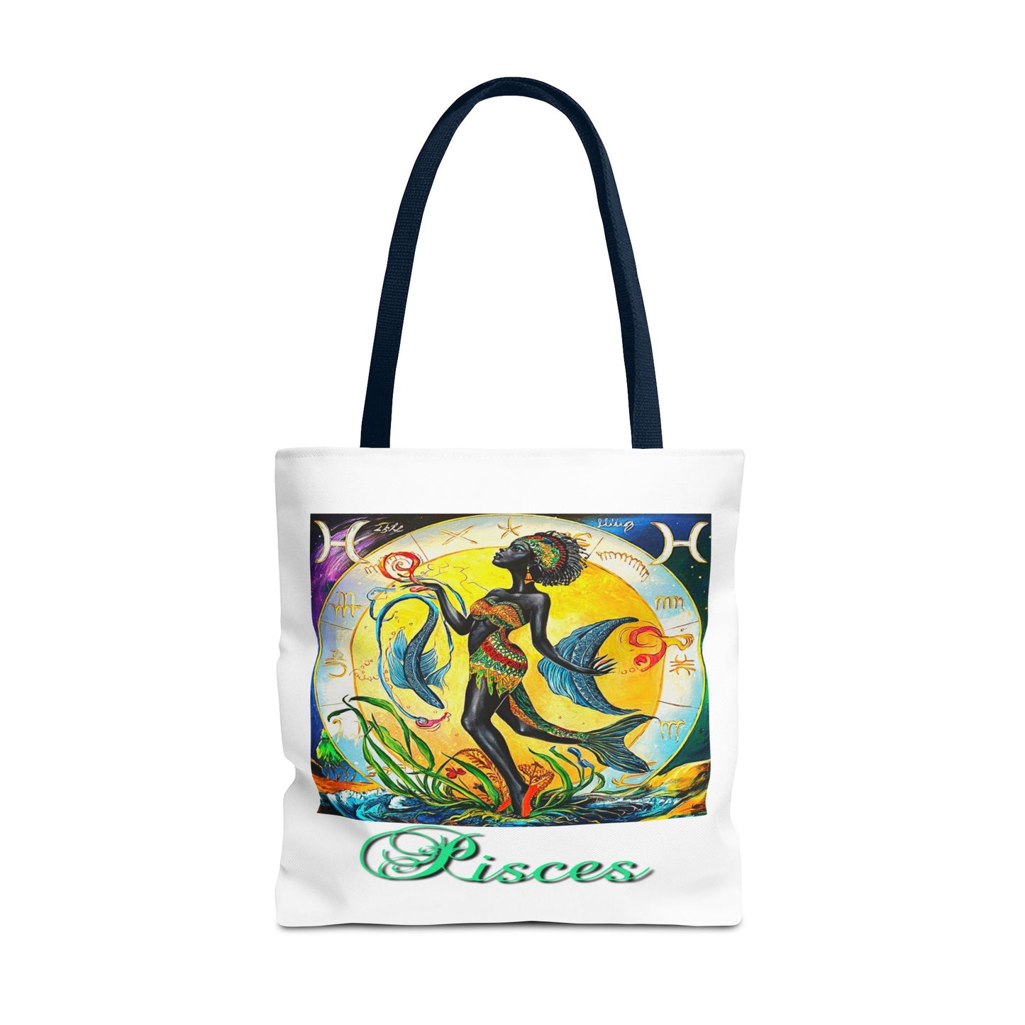 Pisces White Tote Bag, 3 Sizes