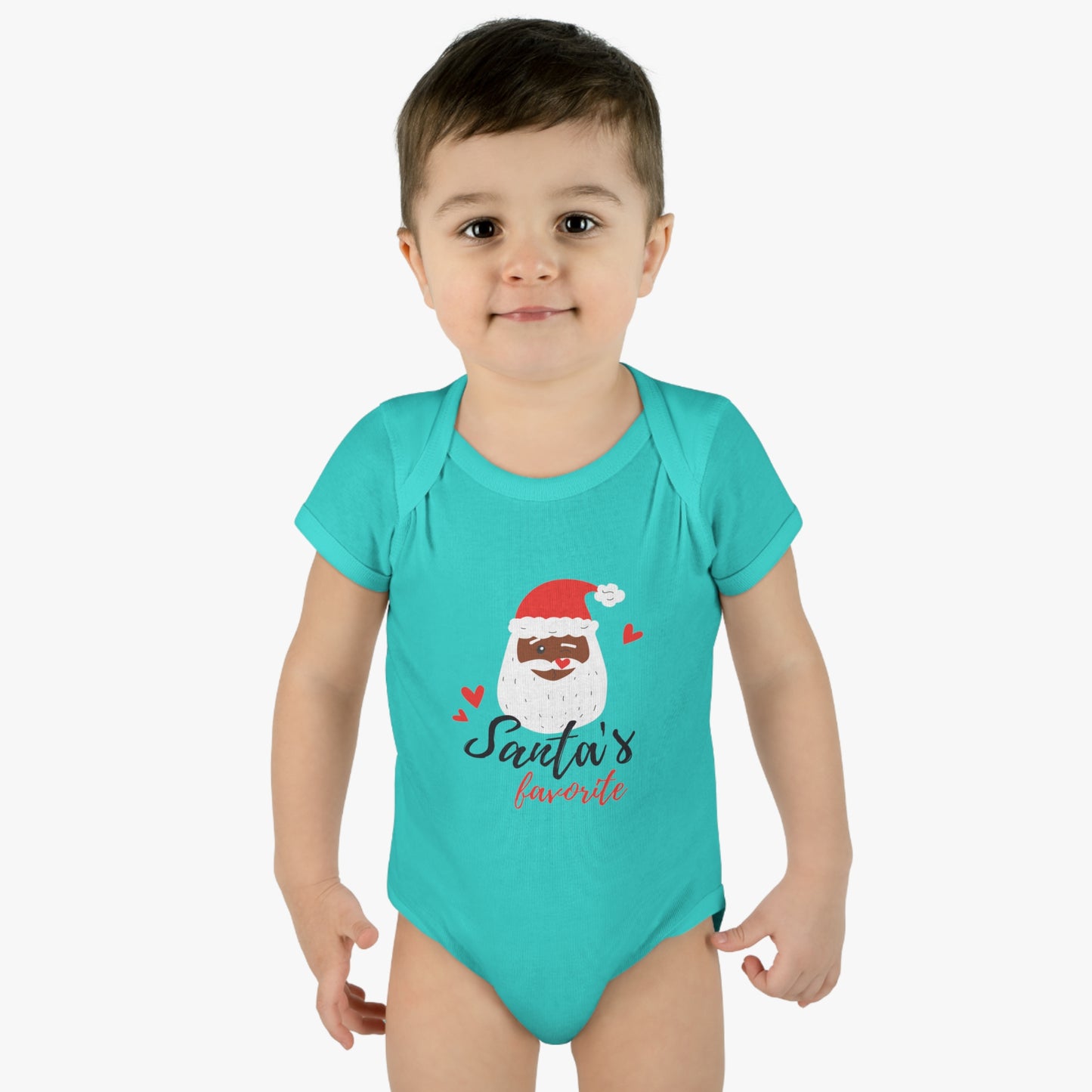 Santa's Favorite, Infant Baby Rib Bodysuit