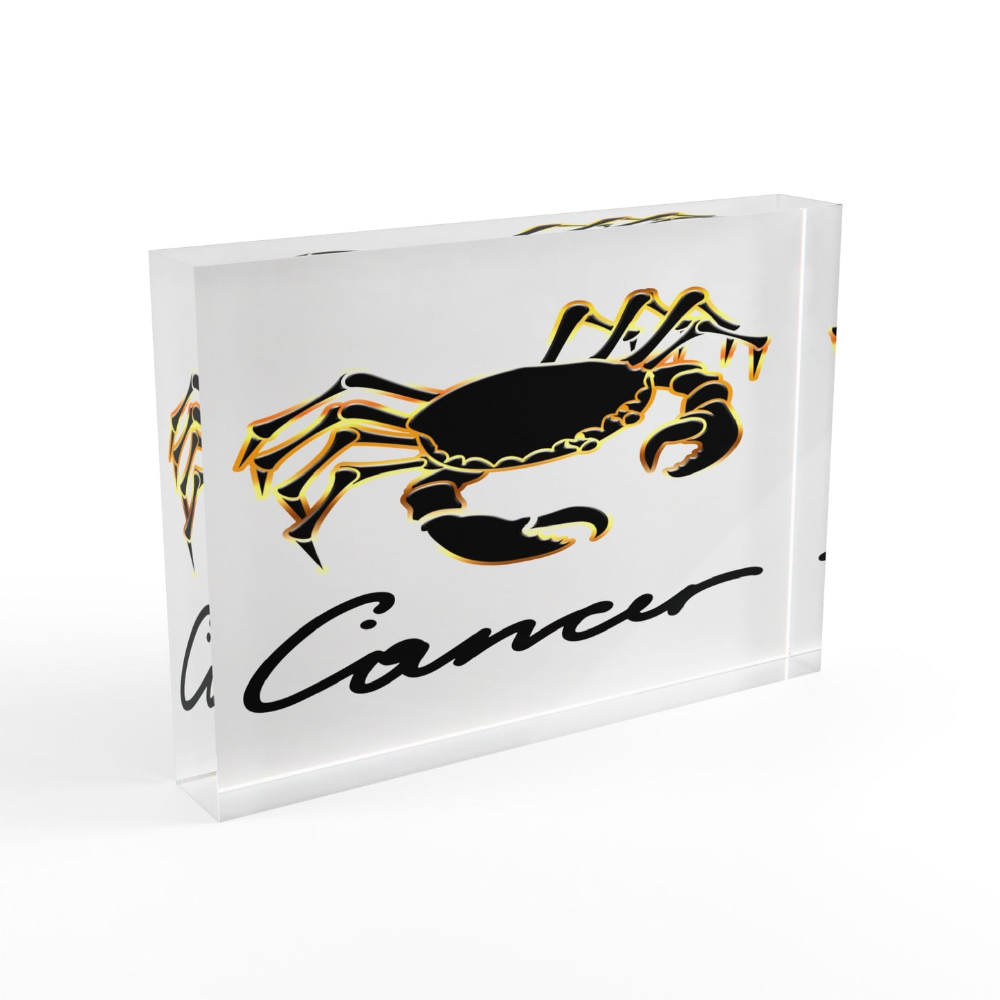 Cancer Crab Photo Block, White