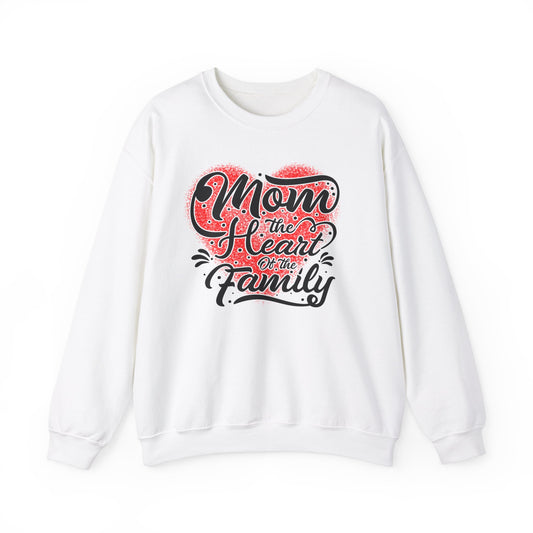 Mom, the Heart of the Family, Unisex Heavy Blend™ Crewneck Sweatshirt