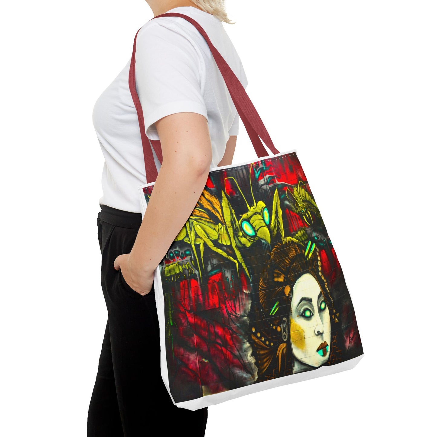 Alien Grasshopper Tote Bag, 3 Sizes