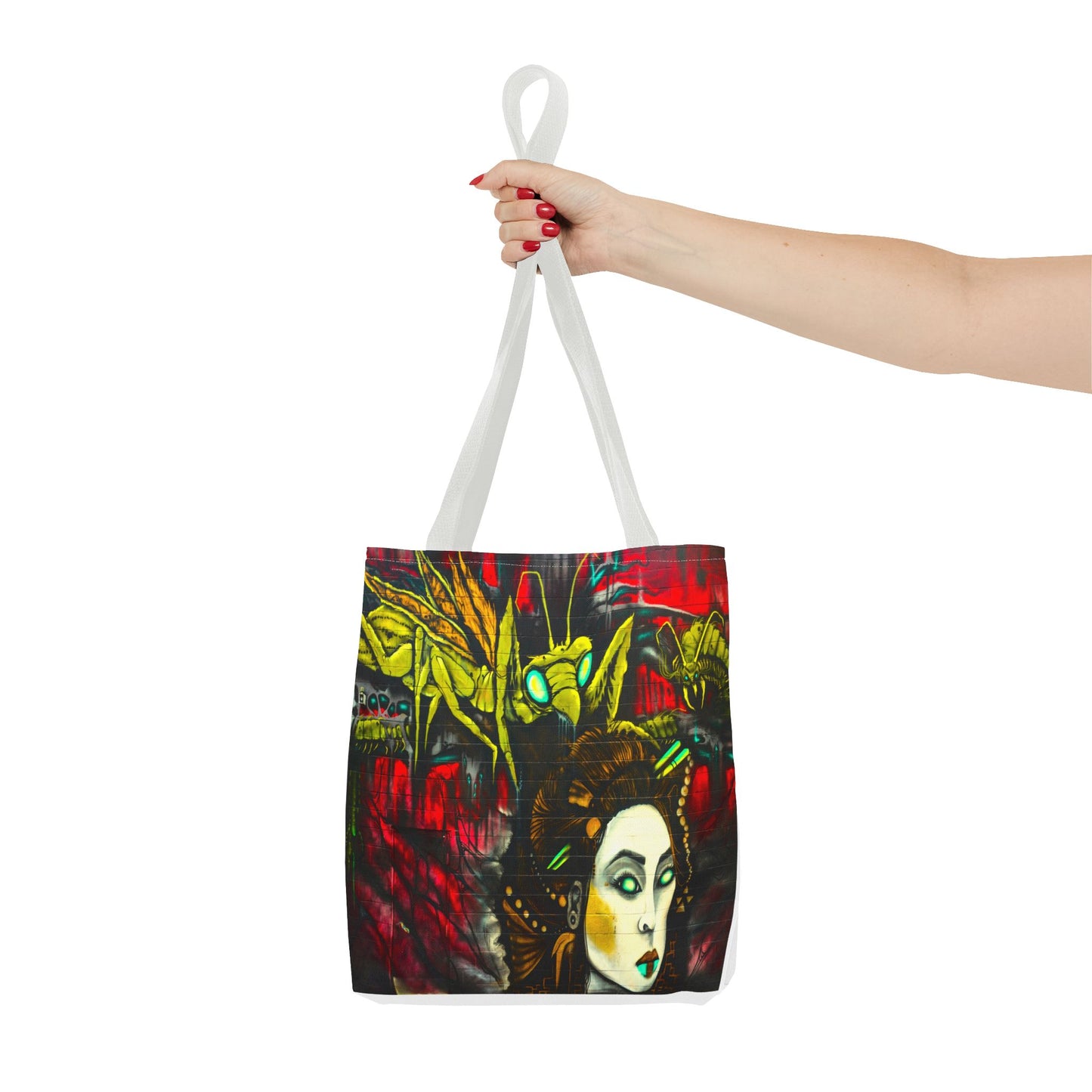 Alien Grasshopper Tote Bag, 3 Sizes