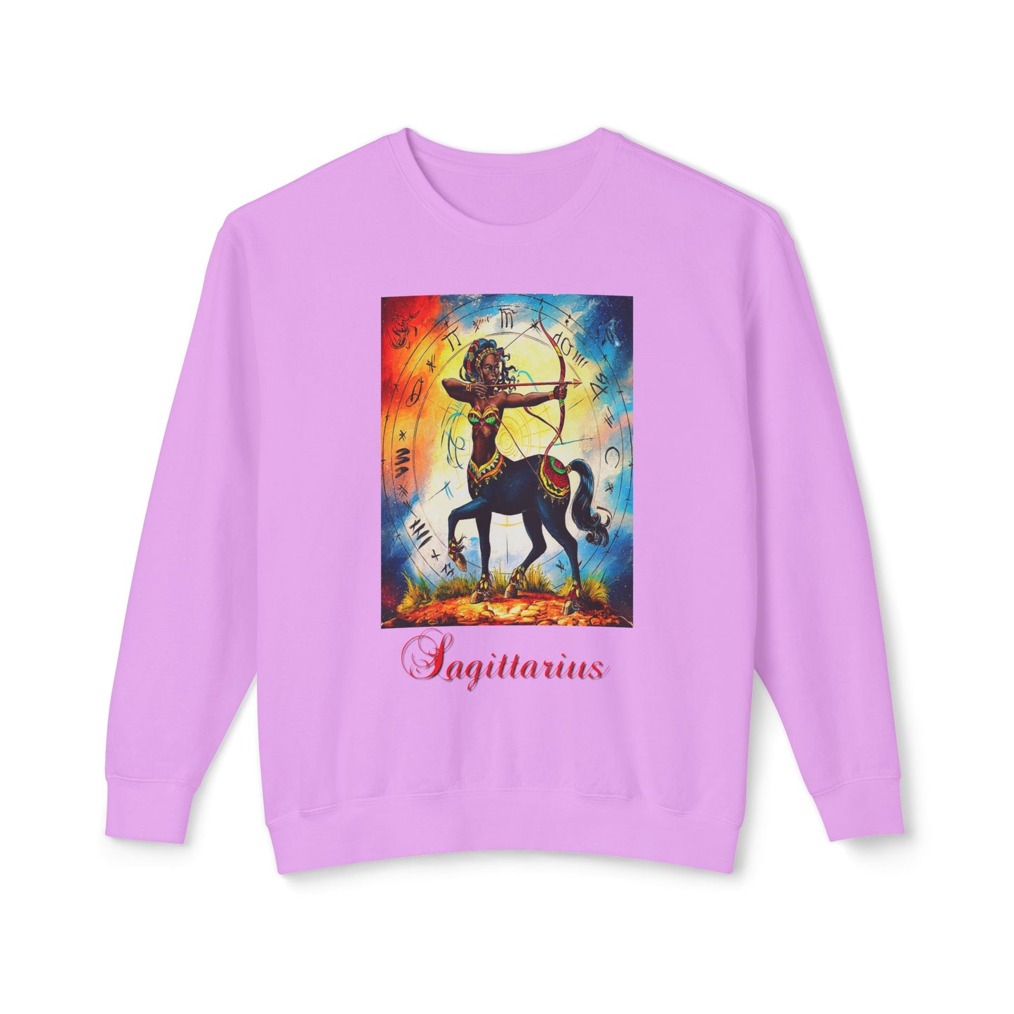 Sagittarius, Unisex Lightweight Crewneck Sweatshirt