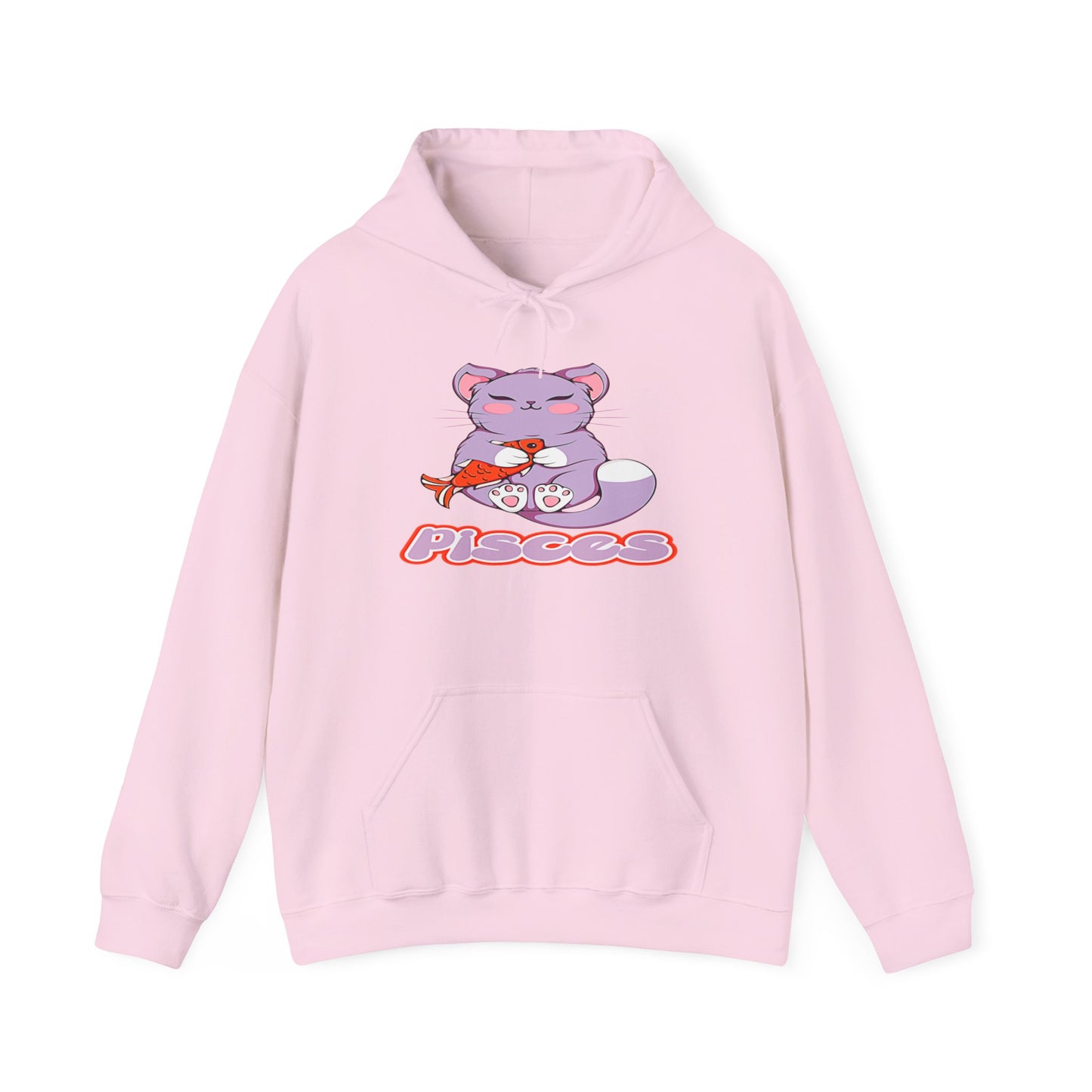 Pisces Anime Cat, Unisex Heavy Blend™ Hooded Sweatshirt