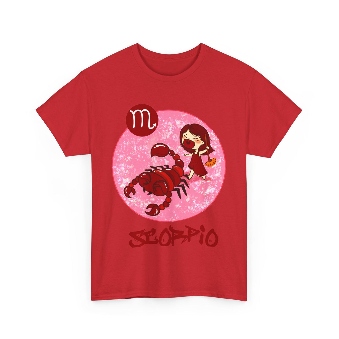 Scorpio Chibi Girl & Scorpion, Unisex Heavy Cotton Tee