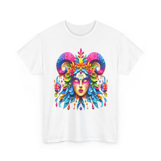 Virgo Mask, Unisex Heavy Cotton Tee